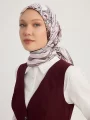 Schaless Serica Pudra Merdiven Motifli Twill İpek Eşarp Resmi