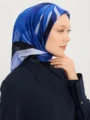 Schaless Aurora Saks Geometrik Desenli Janjanlı Eşarp Resmi-1