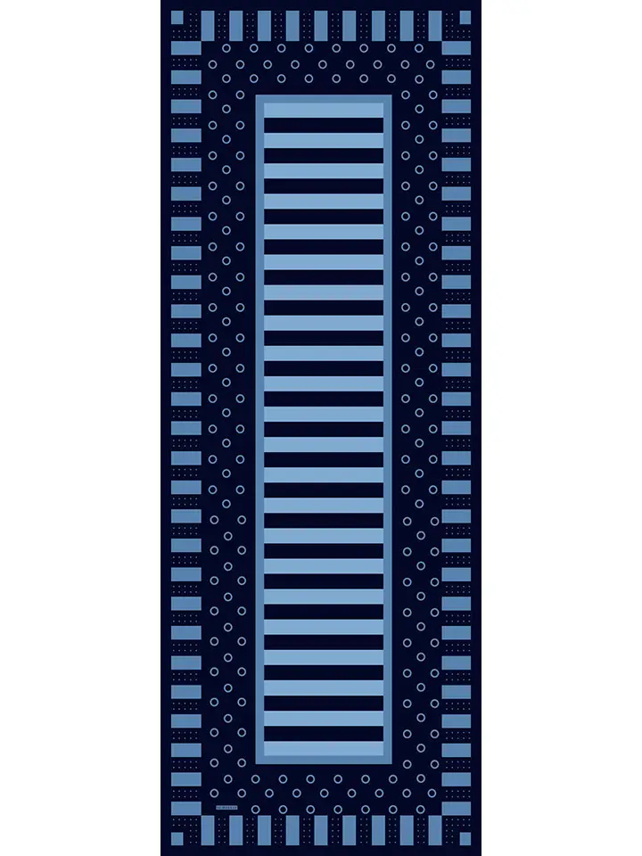 Schaless Aurora Saks Desenli Janjanlı Şal Resmi-2