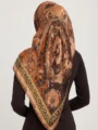 Schaless Aurora Tarçın Desenli Janjanlı Eşarp-3