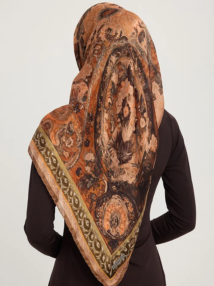 Schaless Aurora Tarçın Desenli Janjanlı Eşarp-3