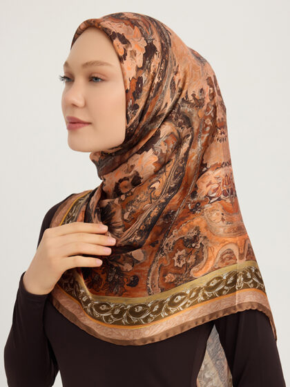 Schaless Aurora Tarçın Desenli Janjanlı Eşarp-2