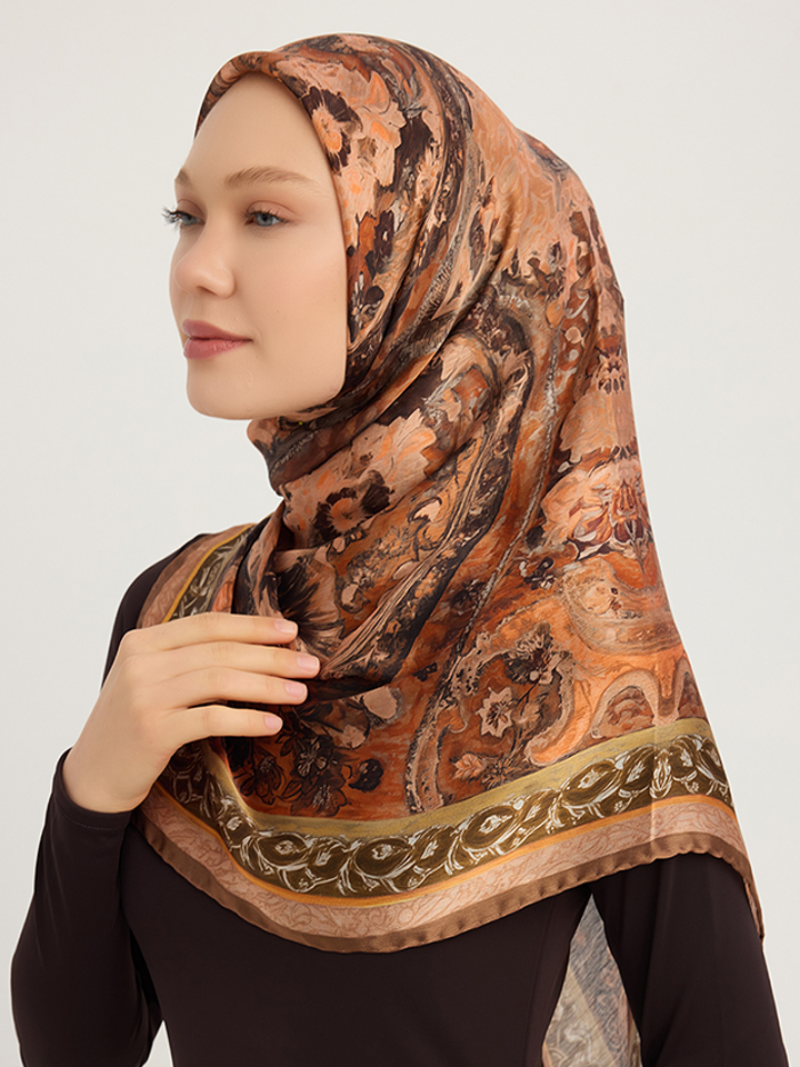 Schaless Aurora Tarçın Desenli Janjanlı Eşarp-2