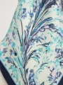 Schaless Serica Turkuaz Barok Floral Desenli Twill İpek Eşarp Resmi-3