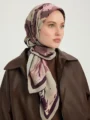 Schaless Vierra Vizon Soyut Çiçek Desenli Viskon Eşarp Resmi-2