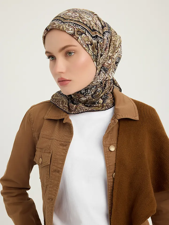 Schaless Vierra Vizon Desenli Viskon Eşarp Resmi