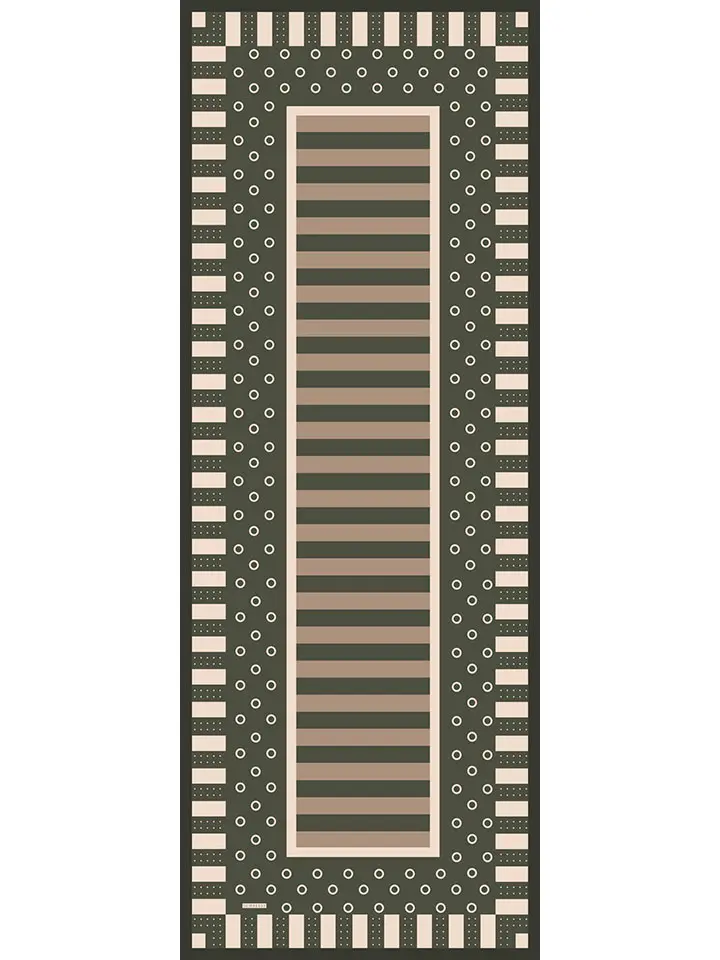 Schaless Aurora Yeşil Desenli Janjanlı Şal Resmi-3