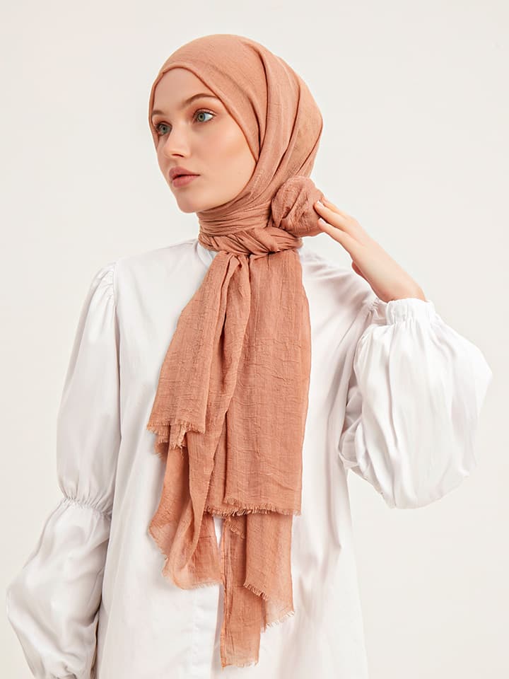 Schaless açık kahve confort şal yan