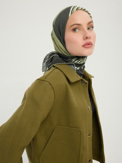 Gece ve Gündüz Nefti Efilia Desenli Eşarp 90x90 cm