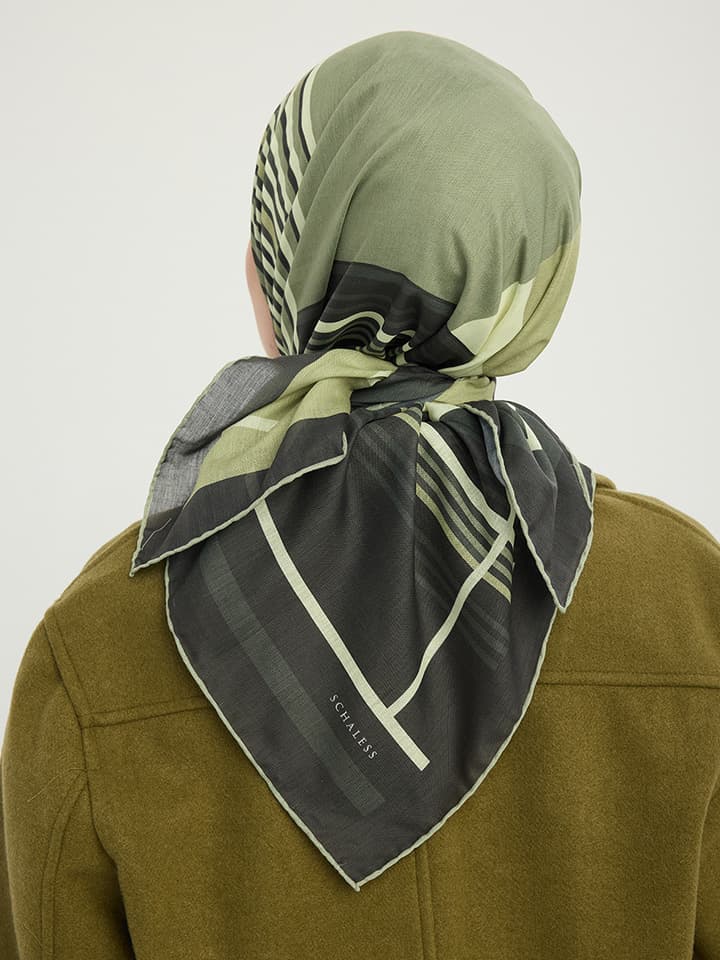 Gece ve Gündüz Nefti Efilia Desenli Eşarp 90x90 cm