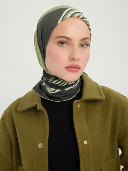 Gece ve Gündüz Nefti Efilia Desenli Eşarp 90x90 cm