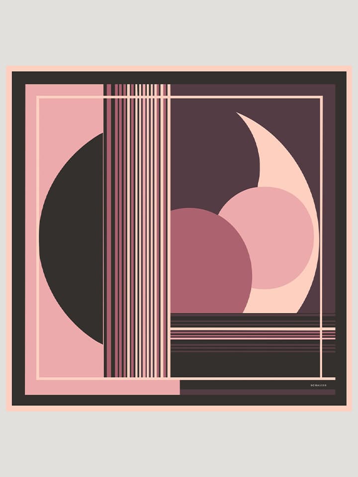 Gece ve Gündüz Gül Kurusu Efilia Desenli Eşarp 90x90 cm