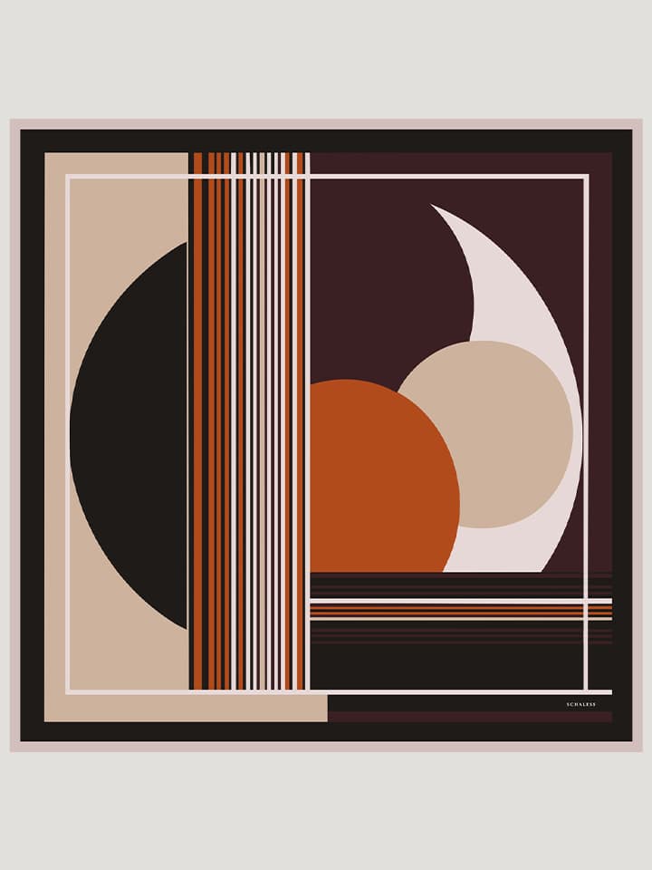 Gece ve Gündüz Turuncu Efilia Desenli Eşarp 90x90 cm