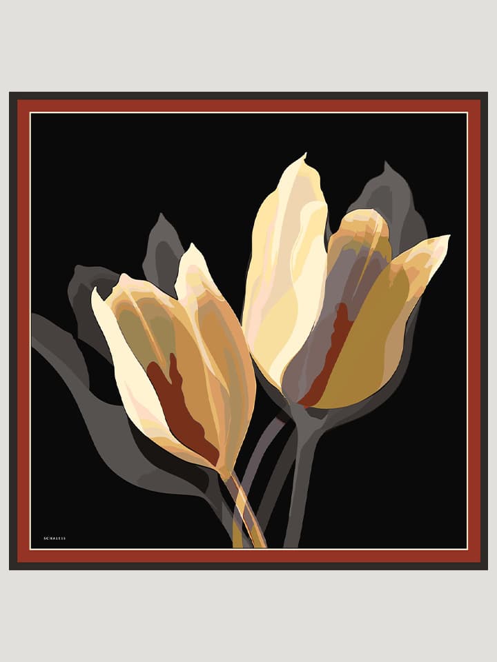 Renklerin Lalesi Kahverengi Efilia Desenli Şal 70x190 cm