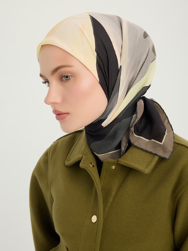 8695102070604-1 Lalesi Vizon Efilia Desenli Şal 70x190 cm