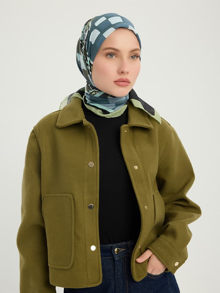 Pastel Yolculuk Nefti Efilia Desenli Eşarp 70x190 cm