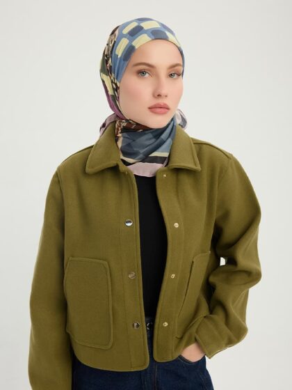 Pastel Yolculuk Somon Efilia Desenli Eşarp 70x190 cm