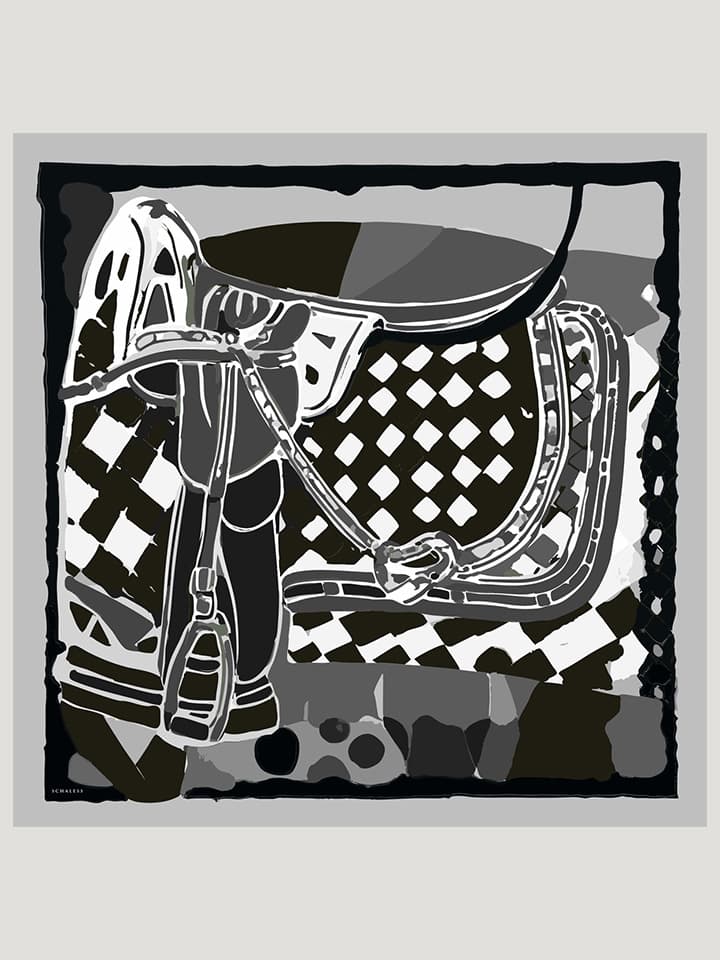 Pastel Yolculuk Gri Efilia Desenli Eşarp 70x190 cm