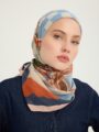 Schaless Pastel Yolculuk Pudra Efilia Desenli Eşarp 70x190 cm