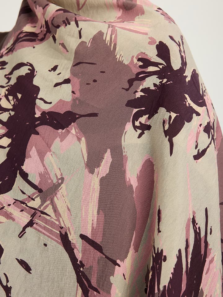 Özgür Fırçalar Camel Vierra Desenli Şal 70x190 cm