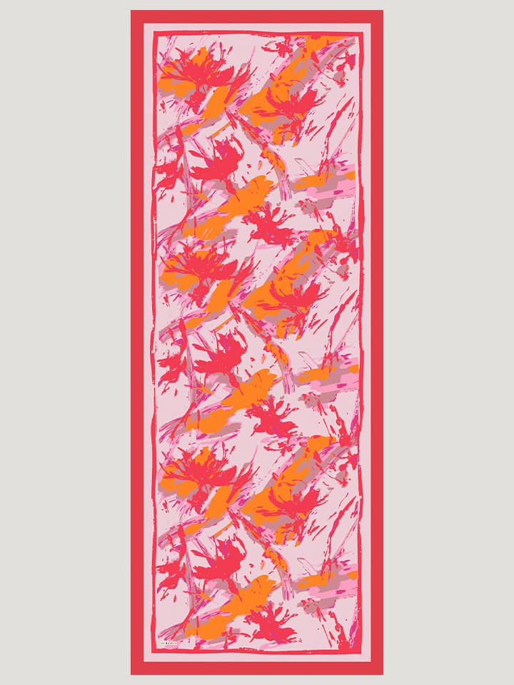 Özgür Fırçalar Nar Çiçeği Vierra Desenli Şal 70x190 cm