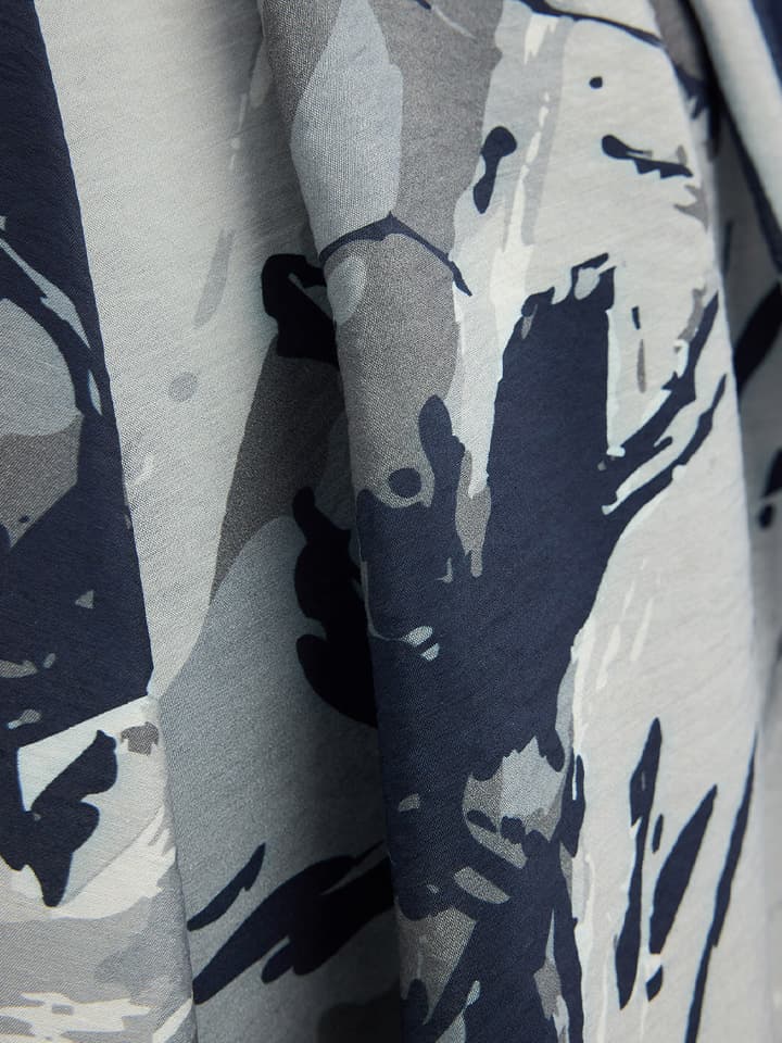 8695103020301-4 Özgür Fırçalar Lacivert Vierra Desenli Şal 70x190 cm