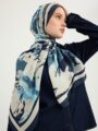 Özgür Fırçalar İndigo Vierra Desenli Şal 70x190 cm