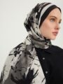 Özgür Fırçalar Gri Vierra Desenli Şal 70x190 cm