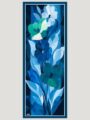 Işıklı Çiçekler Mavi Vierra Desenli Viskon Şal 70x190 cm
