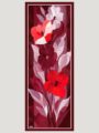 Işıklı Çiçekler Bordo Vierra Desenli Viskon Şal 70x190 cm