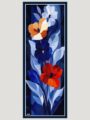 Işıklı Çiçekler Lacivert Vierra Desenli Viskon Şal 70x190 cm