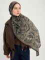 Ebedi Saraylar Vizon Vierra Desenli Viskon Şal 70x190 cm