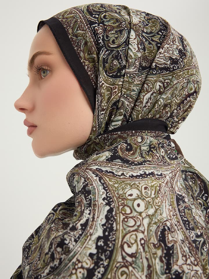 Ebedi Saraylar Vizon Vierra Desenli Viskon Şal 70x190 cm