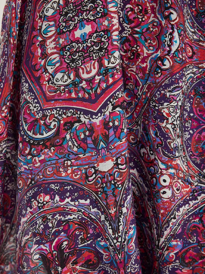 Ebedi Saraylar Fuşya Vierra Desenli Viskon Şal 70x190 cm