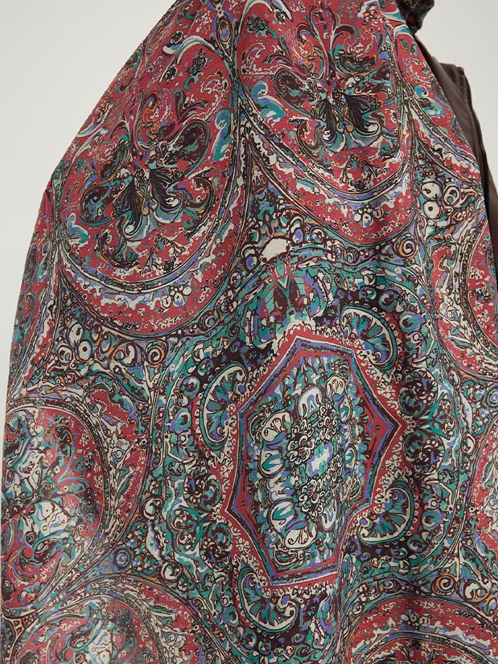 Ebedi Saraylar Koyu Bordo Vierra Desenli Şal 70x190 cm