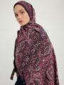 Ebedi Saraylar Vişne Vierra Desenli Viskon Şal 70x190 cm