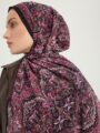 Ebedi Saraylar Vişne Vierra Desenli Viskon Şal 70x190 cm