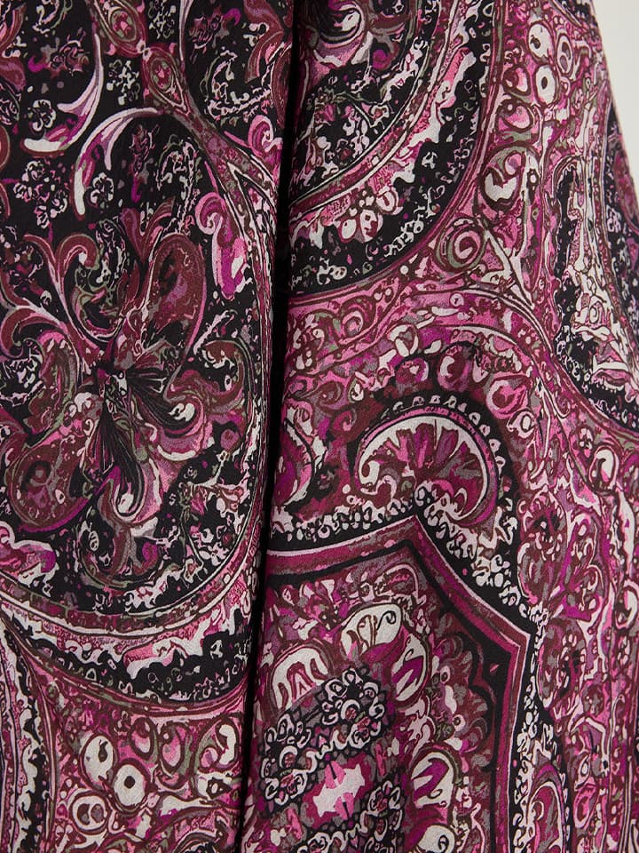 Ebedi Saraylar Vişne Vierra Desenli Viskon Şal 70x190 cm