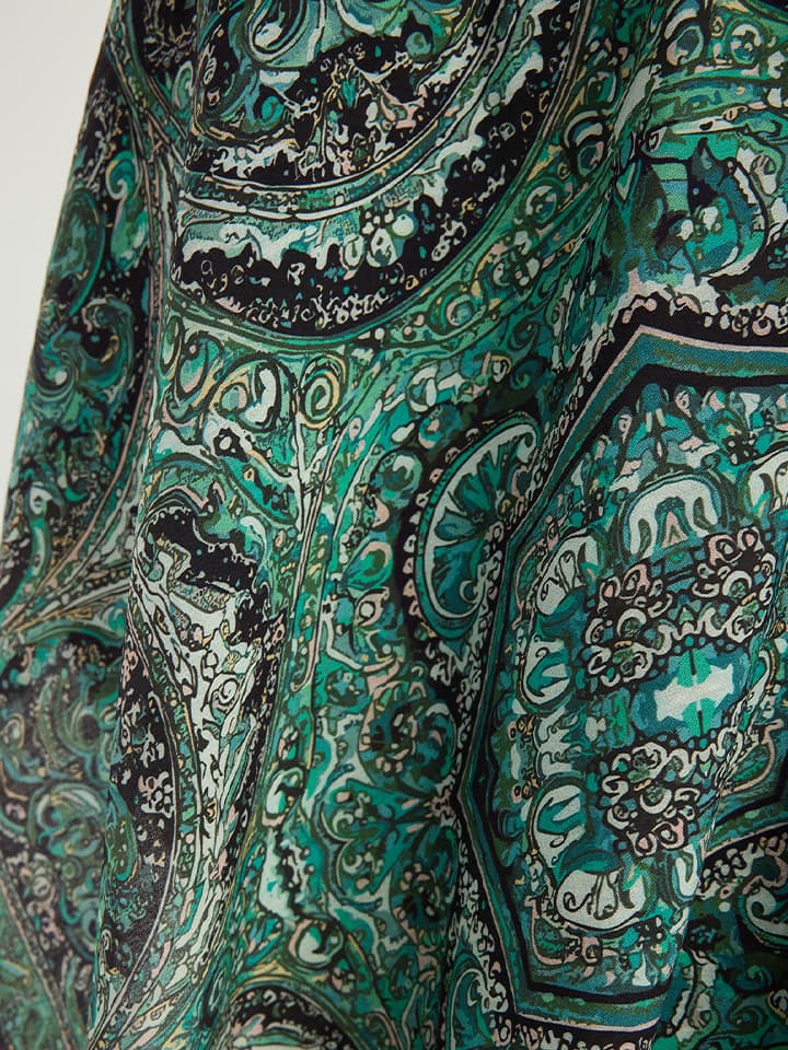 Ebedi Saraylar Zümrüt Vierra Desenli Viskon Şal 70x190 cm