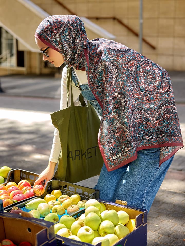 Ebedi Saraylar Bordo Vierra Desenli Viskon Şal 70x190 cm