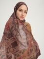 Sonsuz Aşk Kahverengi Efilia Desenli Şal 70x190 cm