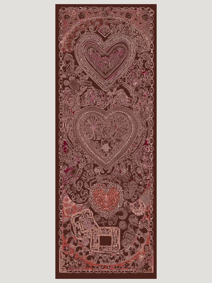 Sonsuz Aşk Kahverengi Efilia Desenli Şal 70x190 cm