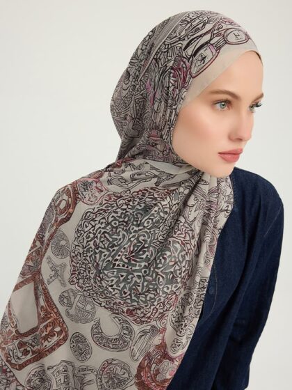 Sonsuz Aşk Somon Efilia Desenli Şal 70x190 cm