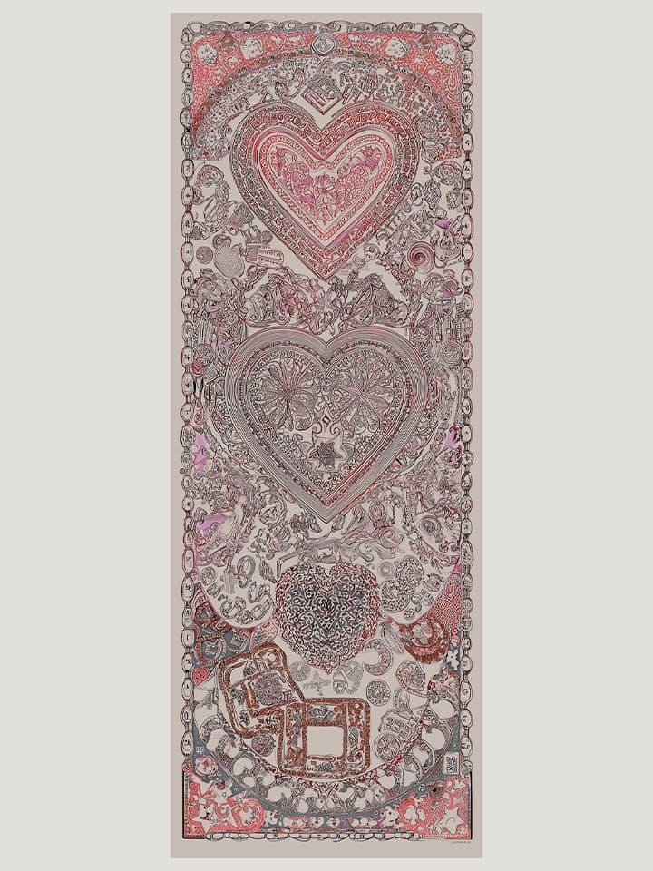 Sonsuz Aşk Somon Efilia Desenli Şal 70x190 cm