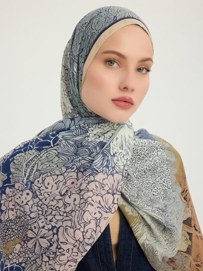 Sessiz Mevsimler Gold Efilia Desenli Şal 70x190 cm