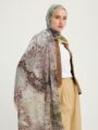 Sessiz Mevsimler Kahverengi Efilia Desenli Şal 70x190 cm