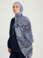 Sessiz Mevsimler Mor Efilia Desenli Şal 70x190 cm