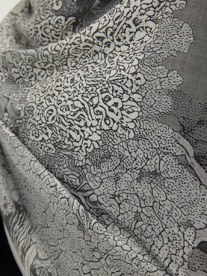 Sessiz Mevsimler Siyah Efilia Desenli Şal 70x190 cm