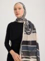 Pastel Yolculuk Bej Efilia Desenli Şal 70x190 cm