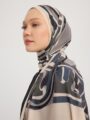Pastel Yolculuk Bej Efilia Desenli Şal 70x190 cm